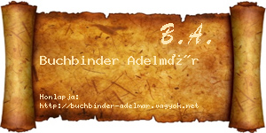 Buchbinder Adelmár névjegykártya